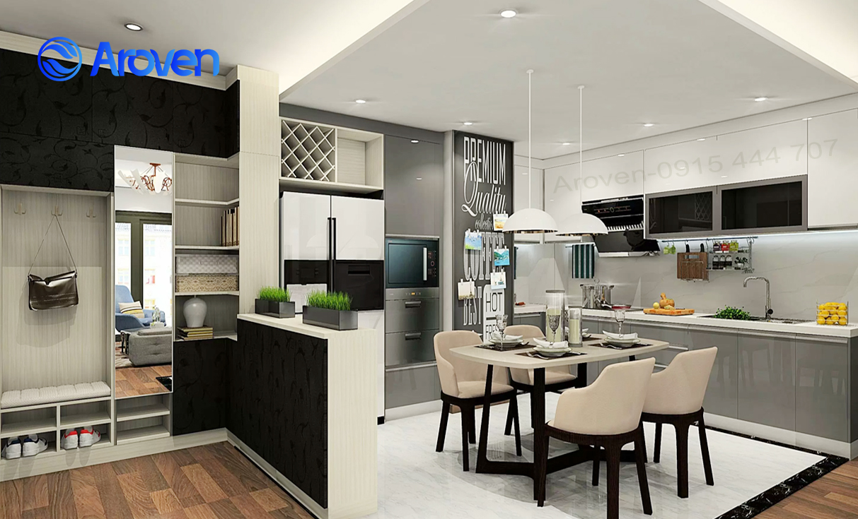 Aroven Khử mùi và thông gió bếp chung cư..